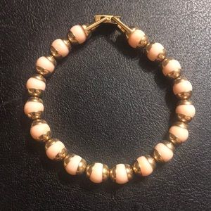 Vintage Avon Pink & Gold beaded Bracelet